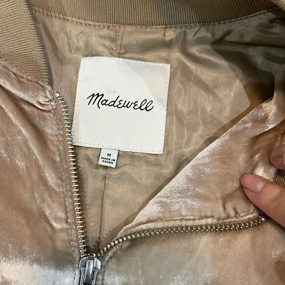 Madewell velvet bomber jacket size medium - Picture 5 of 7